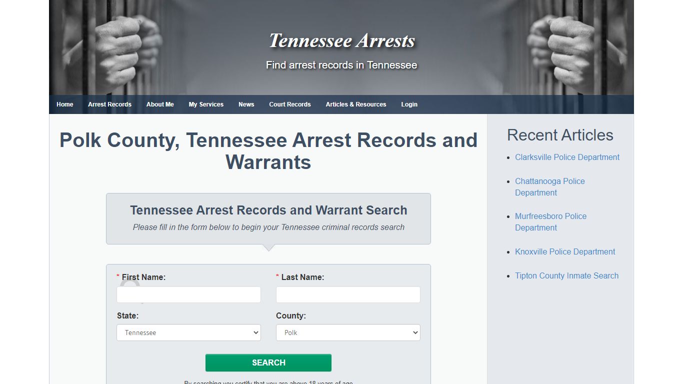 Polk County, Tennessee Arrest Records and Warrants