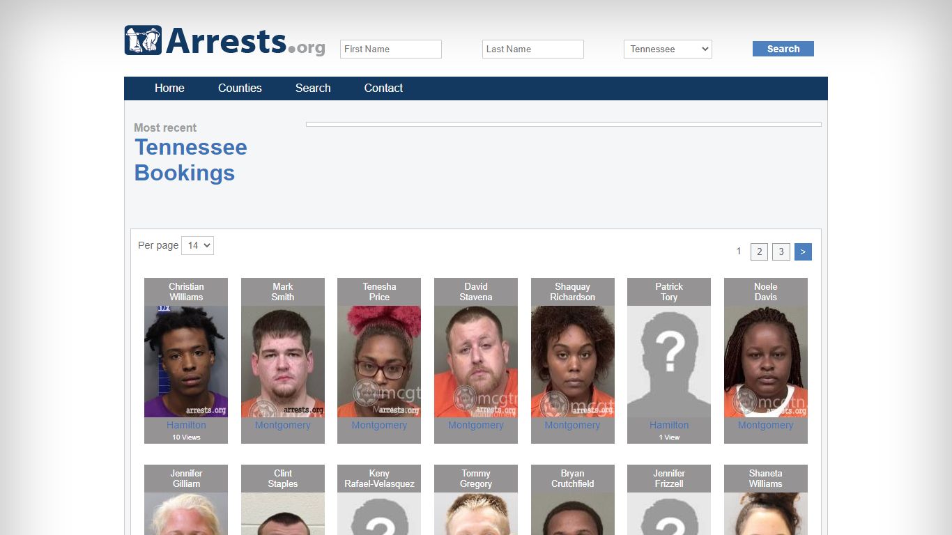 Tennessee Arrests and Inmate Search